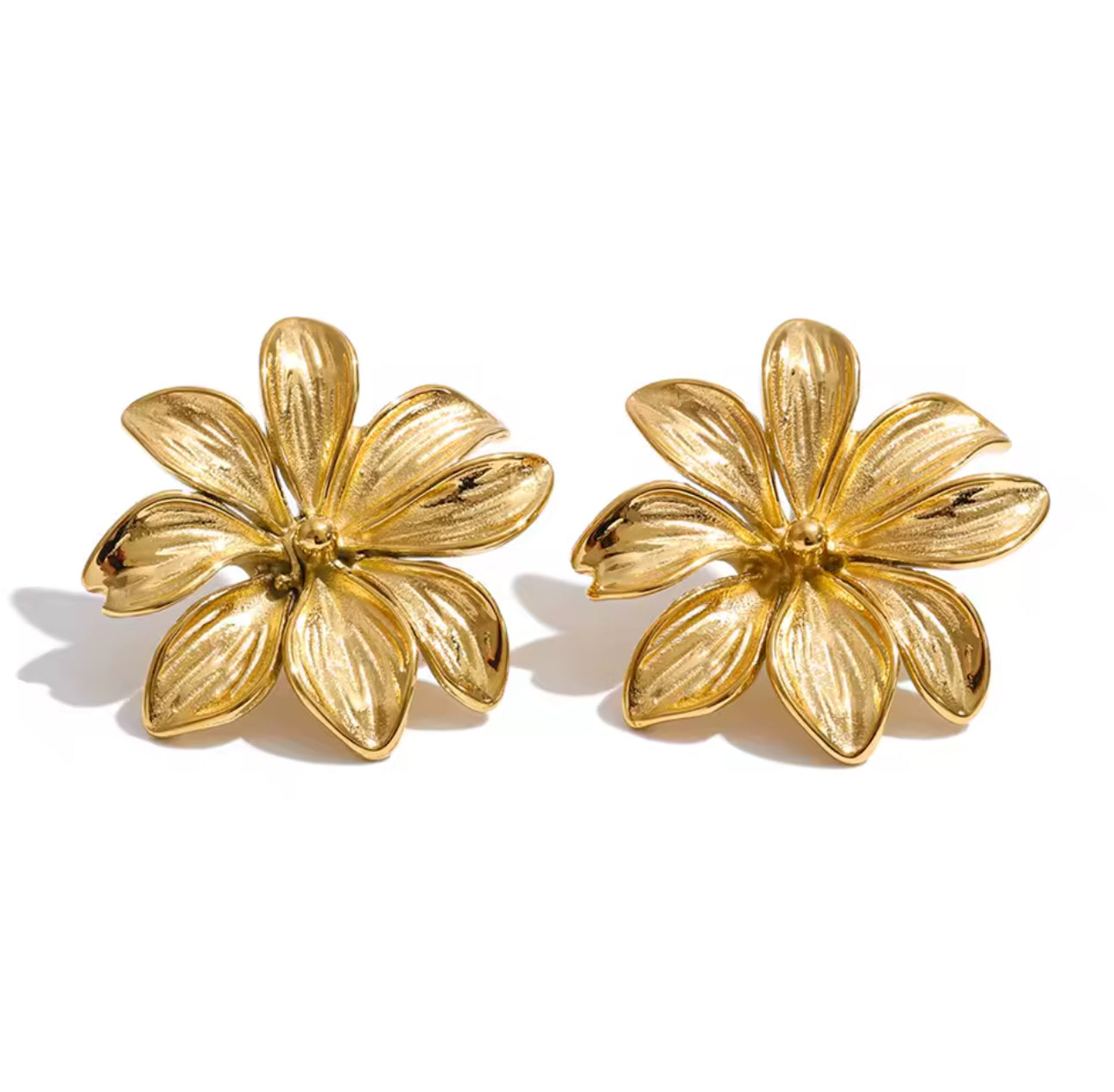 Gold Flower Earrings