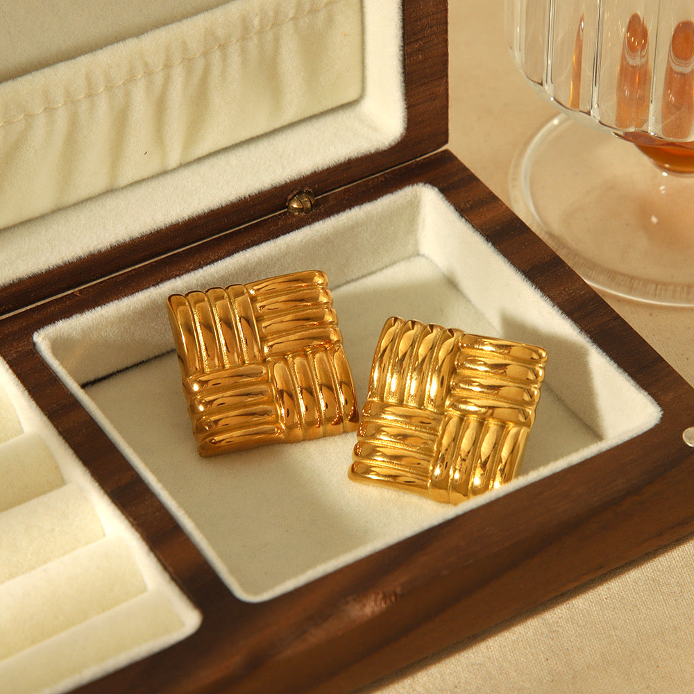 Square Stud Earrings