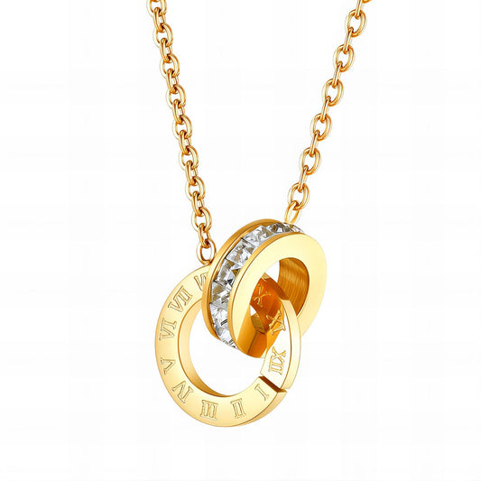 Golden Lunar Timepiece Necklace