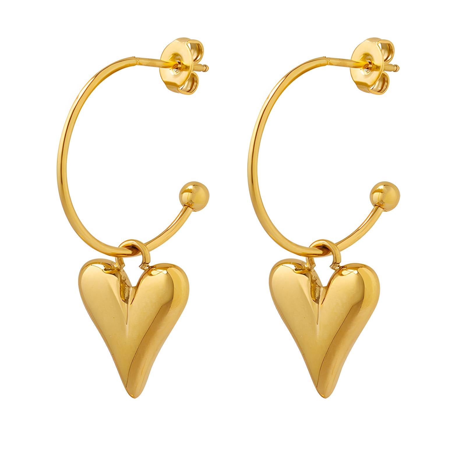 Heart Drop Earrings