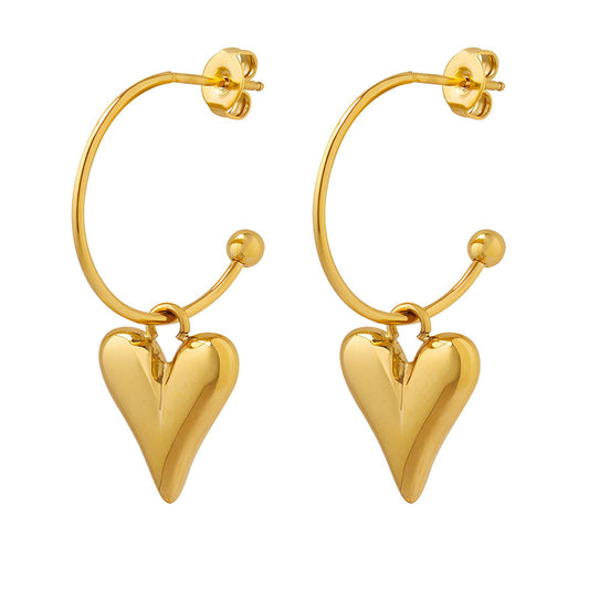 Heart Drop Earrings