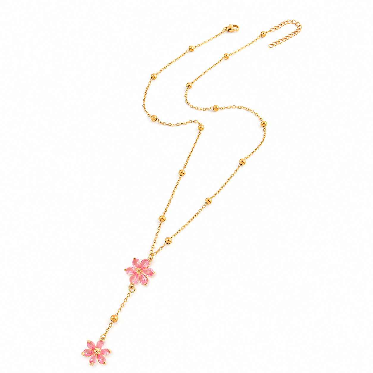 Long Mini Flower Necklace