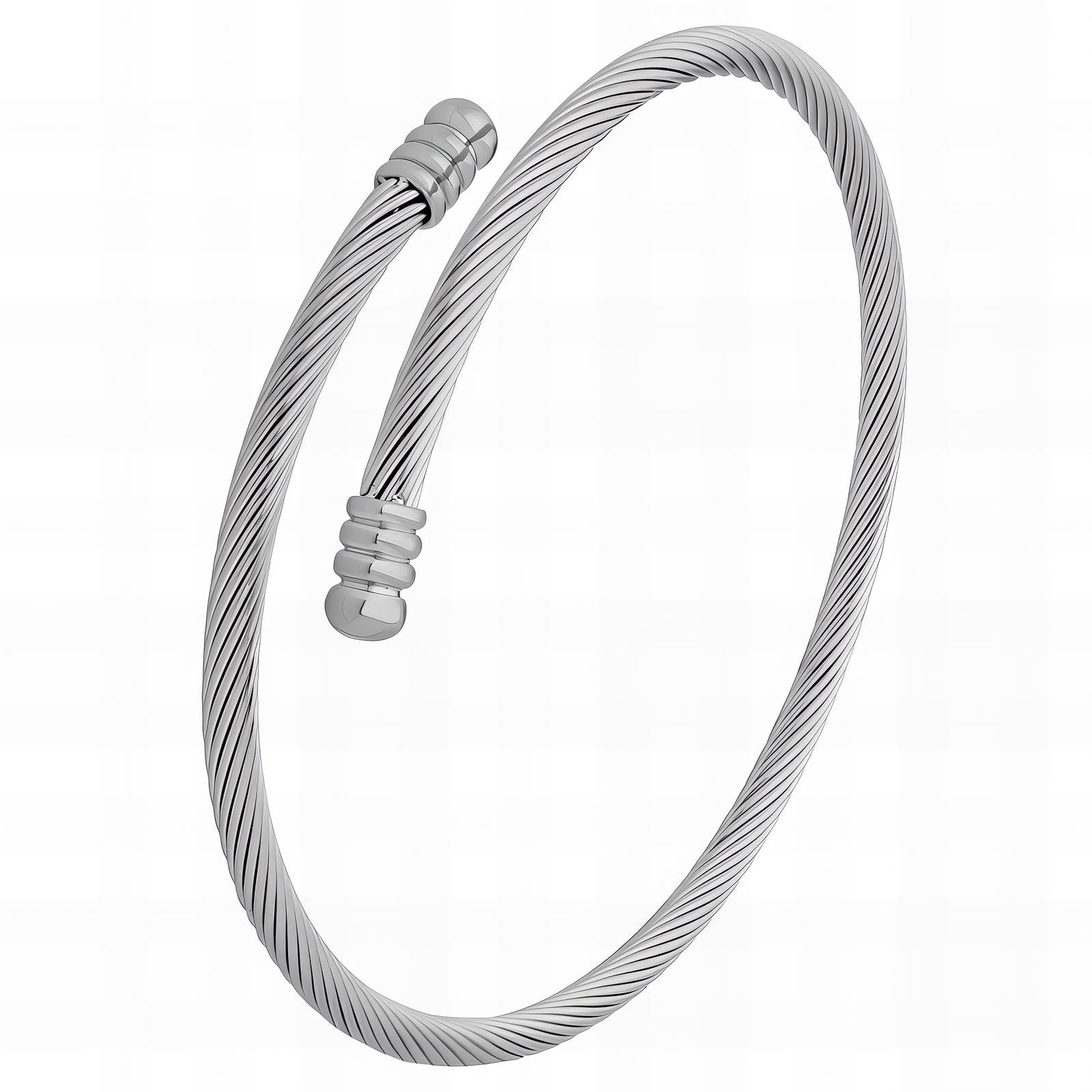 Boujee Essence twist cuff bracelet - silver