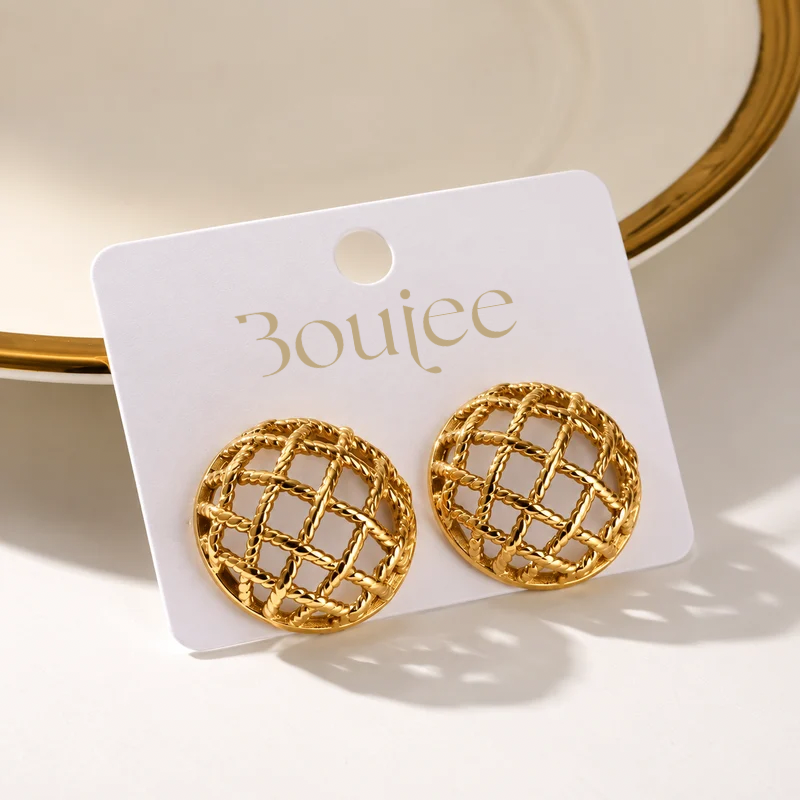 Lattice Gold Earrings